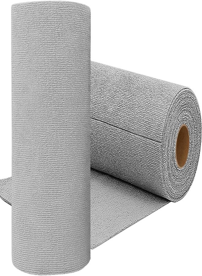 Slyford 25 X 25 CM Microfiber Cleaning Cloth Roll, 20 Pack Towels Reusable, Washable, Water Absorbent Cleaning Cloth use for Car, Home, Kitchen Surfaces, Garage (Grey Colour) - Image 1